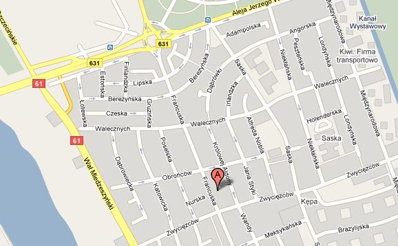 Mapa dojazdowa Mapa dojazdowa