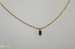 Naszyjnik z szafirem ze złota żółtego 18