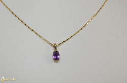 Naszyjnik z ametystem ze złota żółtego 21