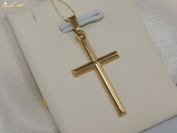 Krzyżyk z żółtego złota 18