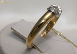 Pierścionek z brylantami, ze złota żółtego Pi 370