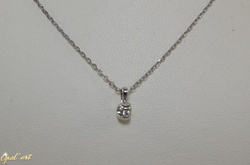 Naszyjnik z brylantem ze złota białego 14a