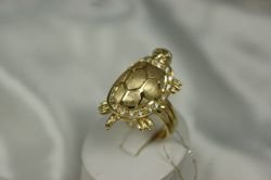 Pierścionek Żółw z małym żółwiem